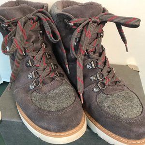 Merona Gray Winter Lace-Up Ankle Boots